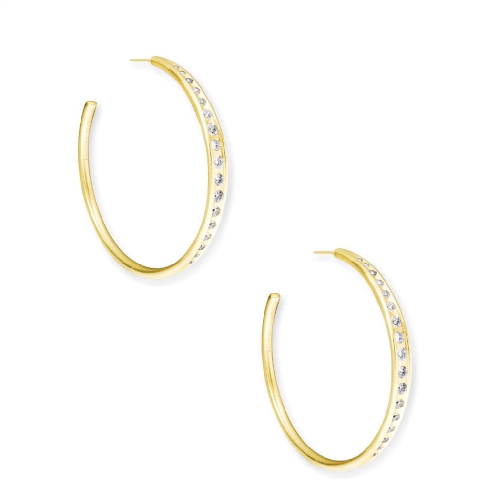 Kendra Scott Selena Hoop Earrings In Gold